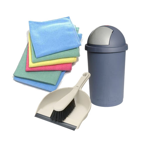 Other Janitorial Products – Cloths, Brooms, Dustpans, Bins